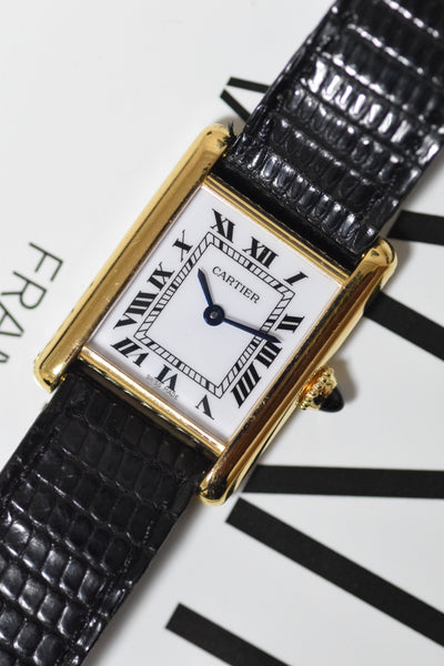 CARTIER カルティエ タンクルイカルティエ SMサイズ 18KYG 手巻き 1970年代