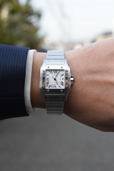 Cartier Santos Galbe LM size automatic winding all stainless steel Ref: 2319