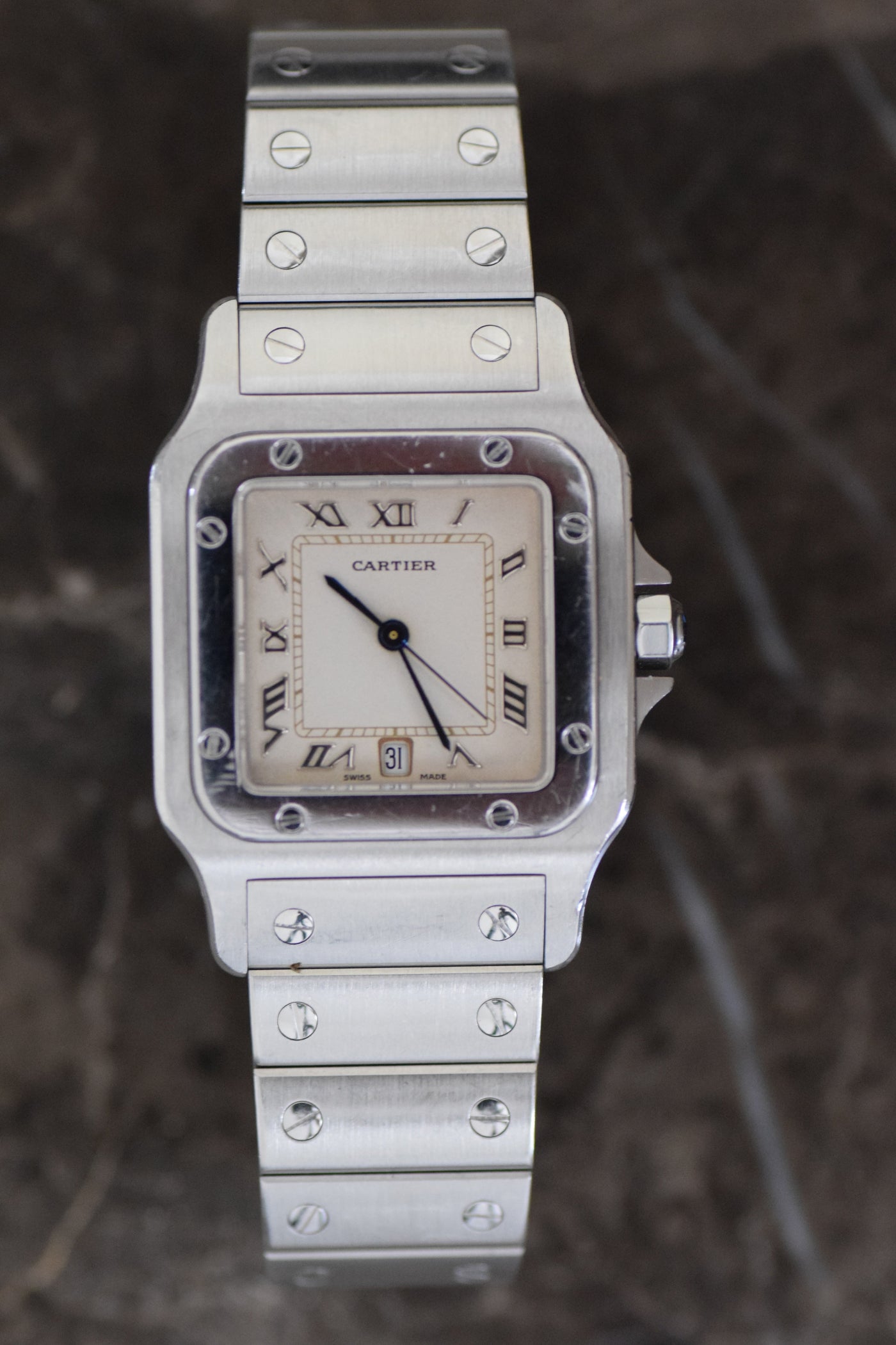 Cartier Santos Galbe LM size Quartz All stainless steel Ref: 1564