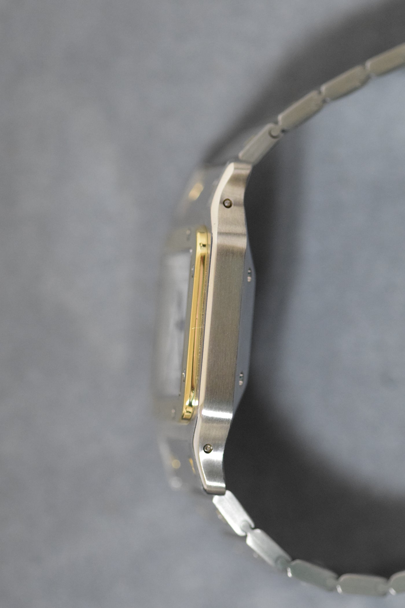 Cartier Santos Galbee LM size stainless steel x gold combination automatic model Ref: 2961