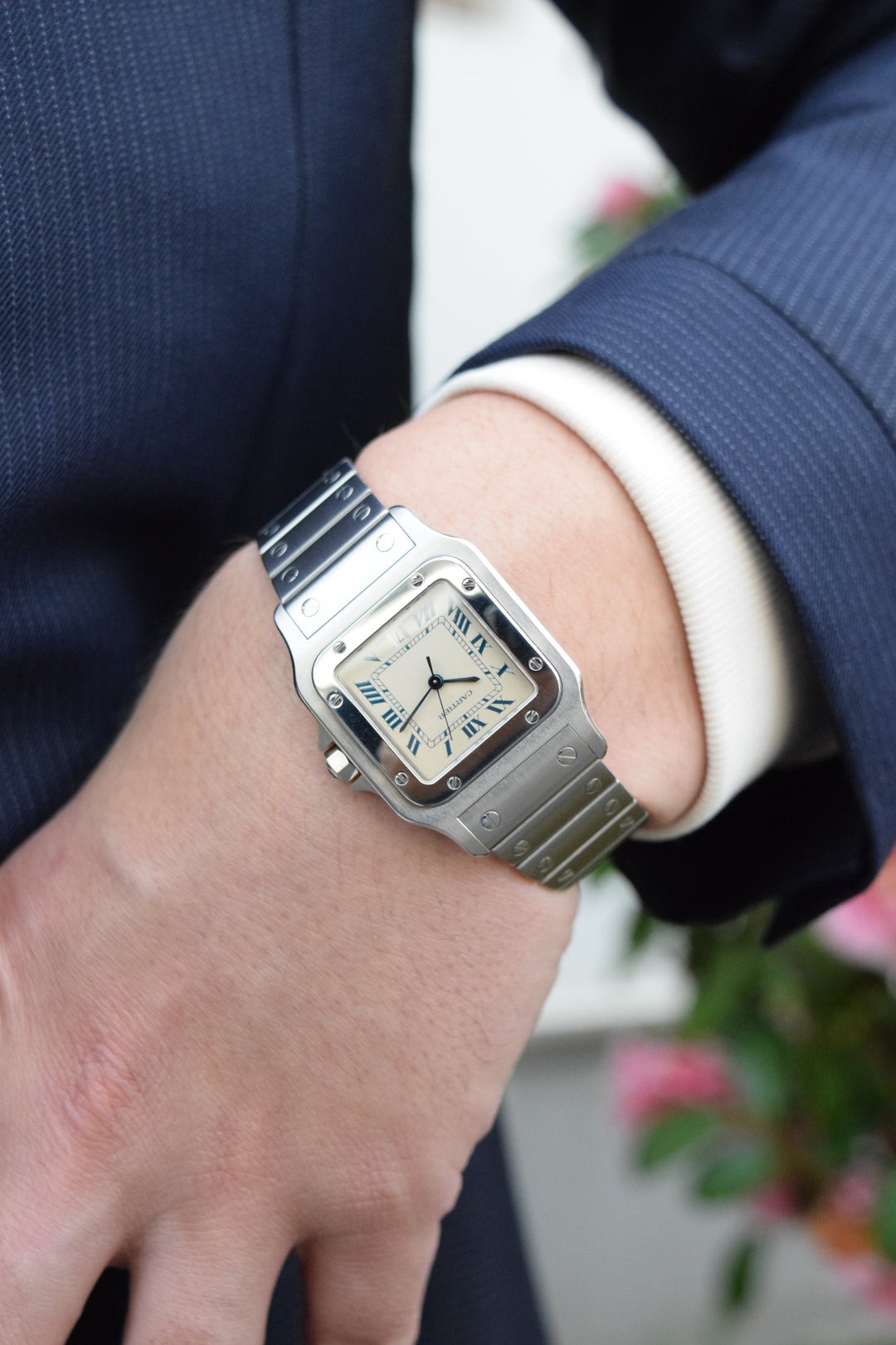 保証書付き】カルティエ サントスガルべLMサイズ クオーツ オール