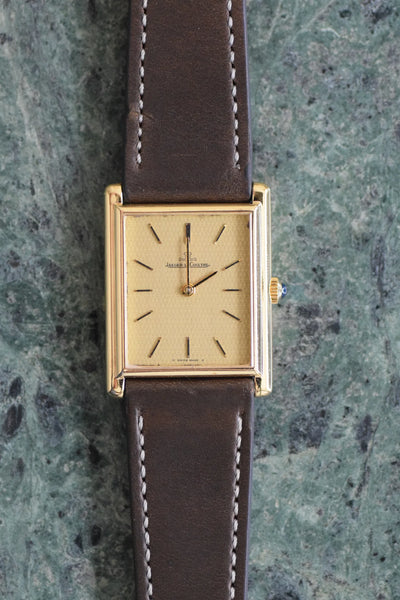 Jaeger-LeCoultre REF.6129.21 1970s 18K Yellow Gold Rectangular Model