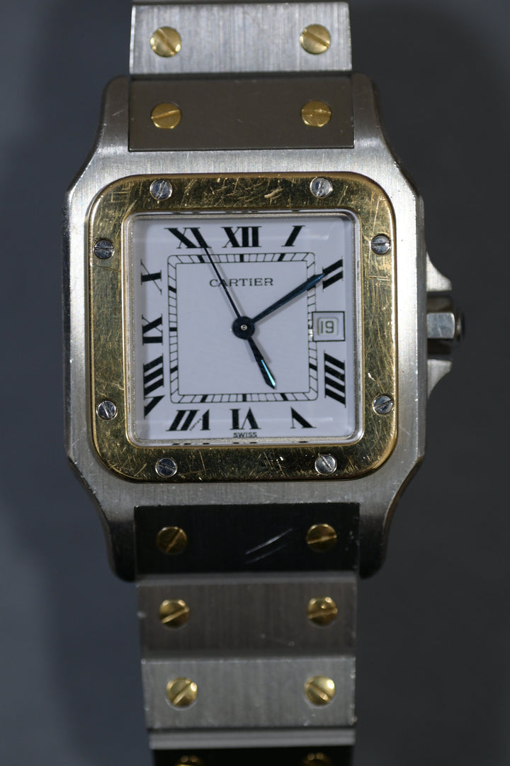 カルティエ サントスカレ/ガルべLMサイズ ステンレス x ゴールドコンビ