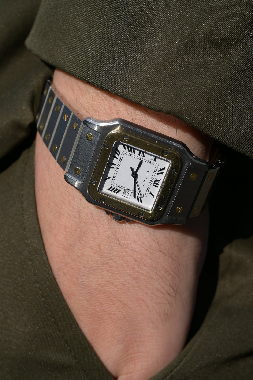 カルティエ サントスカレ/ガルべLMサイズ ステンレス x ゴールドコンビ