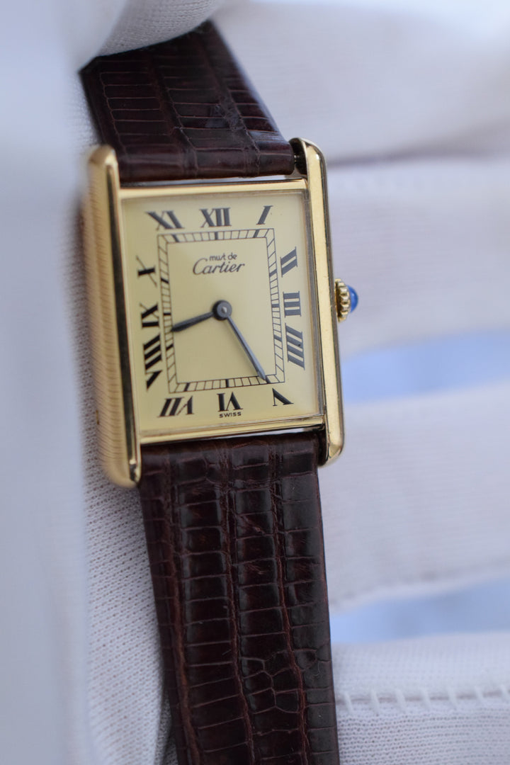 Cartier 置時計 手巻きLe Must de Cartier アンティーク Cartier 置時計 手巻きLe Must de Cartier アンティーク