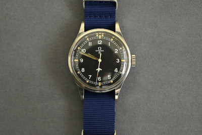 OMEGA Vintage Military Watch Royal Air Force Fat Arrow 1953