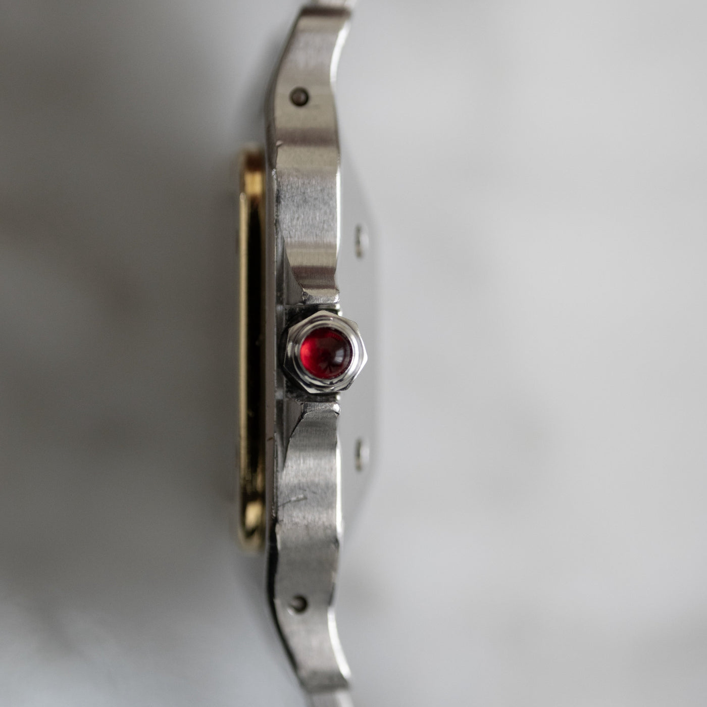 カルティエ/CARTIER サントスカレ/ガルべ バーガンディ LMサイズ YGコンビ