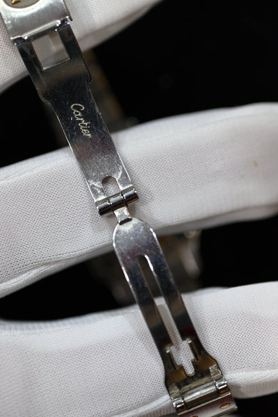 【バックオーダー品】CARTIER カルティエ サントスカレ SMサイズ バーガンディ YGコンビ 自動巻