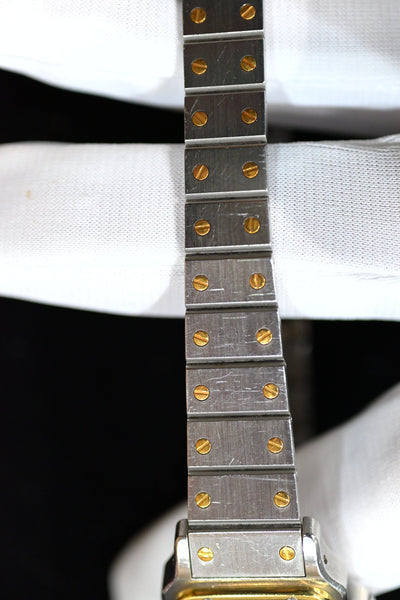 【バックオーダー品】CARTIER カルティエ サントスカレ SMサイズ バーガンディ YGコンビ 自動巻