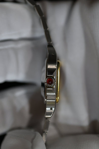 【バックオーダー品】CARTIER カルティエ サントスカレ SMサイズ バーガンディ YGコンビ 自動巻