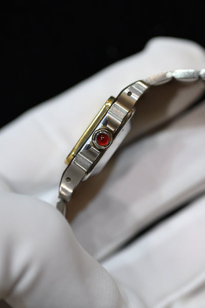 【バックオーダー品】CARTIER カルティエ サントスカレ SMサイズ バーガンディ YGコンビ 自動巻