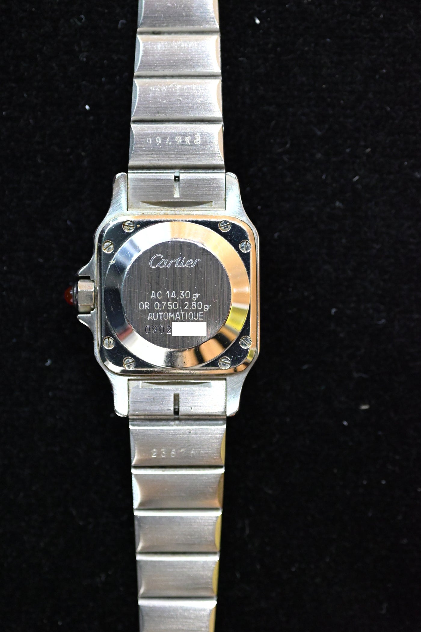 【バックオーダー品】CARTIER カルティエ サントスカレ SMサイズ バーガンディ YGコンビ 自動巻