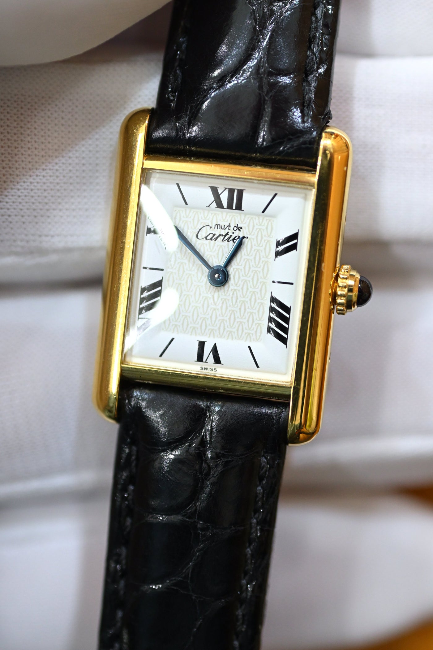 CARTIER カルティエ マストタンク SMサイズ 飛びローマン クォーツ