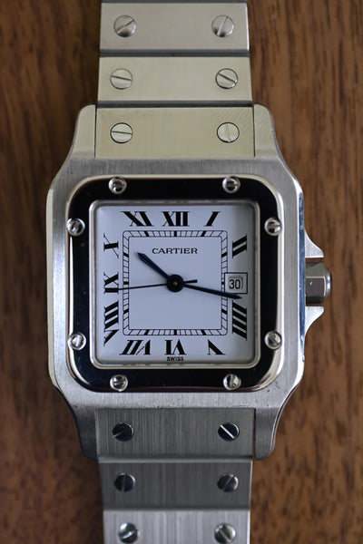 CARTIER カルティエ サントスカレ LMサイズ ステンレスモデル Ref.2960 自動巻