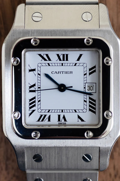 CARTIER カルティエ サントスカレ LMサイズ ステンレスモデル Ref.2960 自動巻