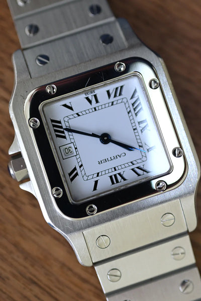 CARTIER カルティエ サントスカレ LMサイズ ステンレスモデル Ref.2960 自動巻