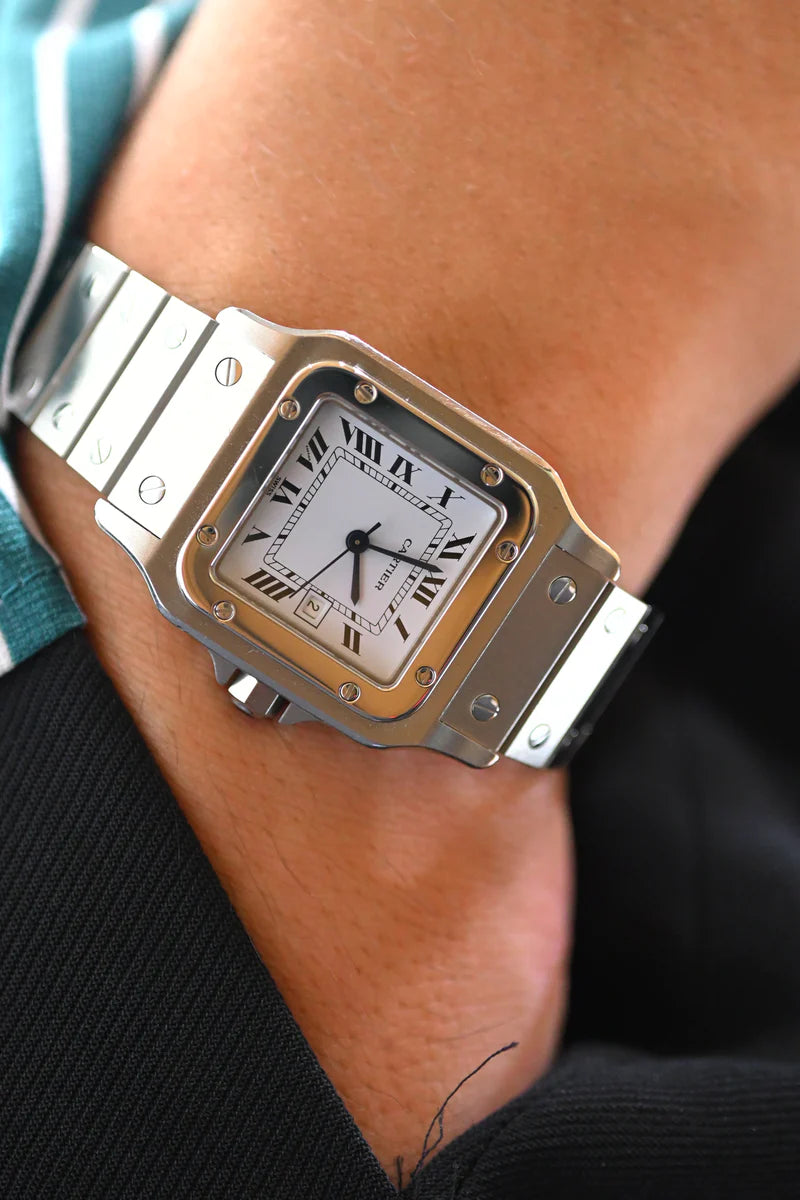 CARTIER カルティエ サントスカレ LMサイズ ステンレスモデル Ref.2960 自動巻