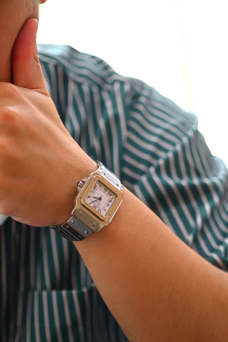 CARTIER カルティエ サントスカレ LMサイズ ステンレスモデル Ref.2960 自動巻