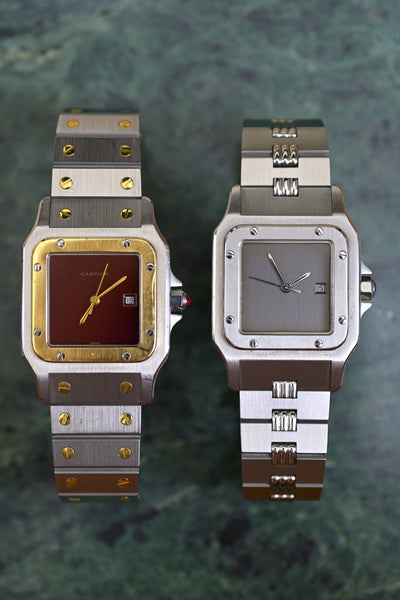 CARTIER カルティエ サントスカレ LMサイズ グレー ゴースト ステンレスモデル ゴドロンブレス Ref.2960 自動巻