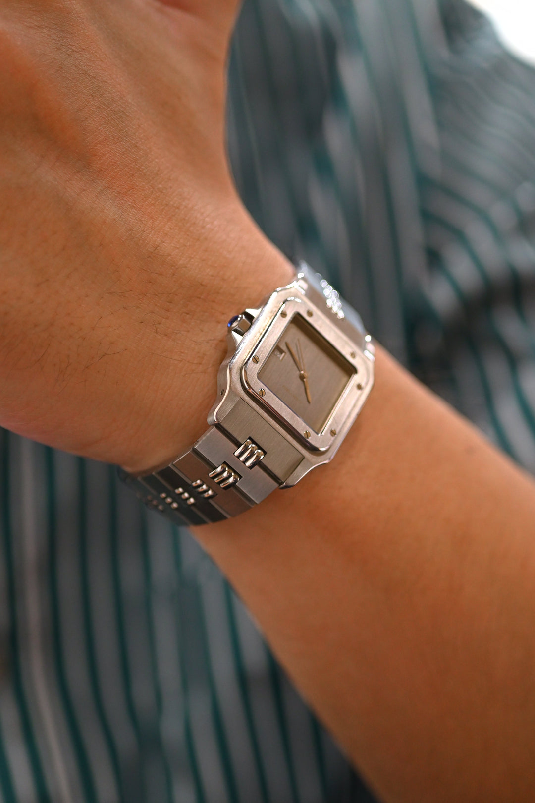 CARTIER カルティエ サントスカレ LMサイズ グレー ゴースト