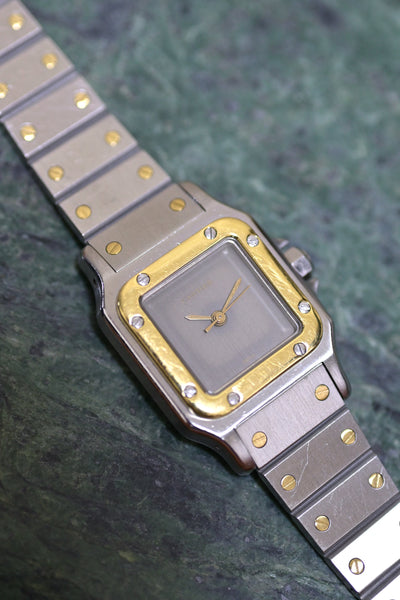 CARTIER カルティエ サントスカレ SMサイズ グレー ゴースト YGコンビ 自動巻