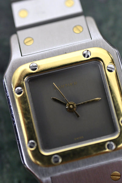 CARTIER カルティエ サントスカレ SMサイズ グレー ゴースト YGコンビ 自動巻