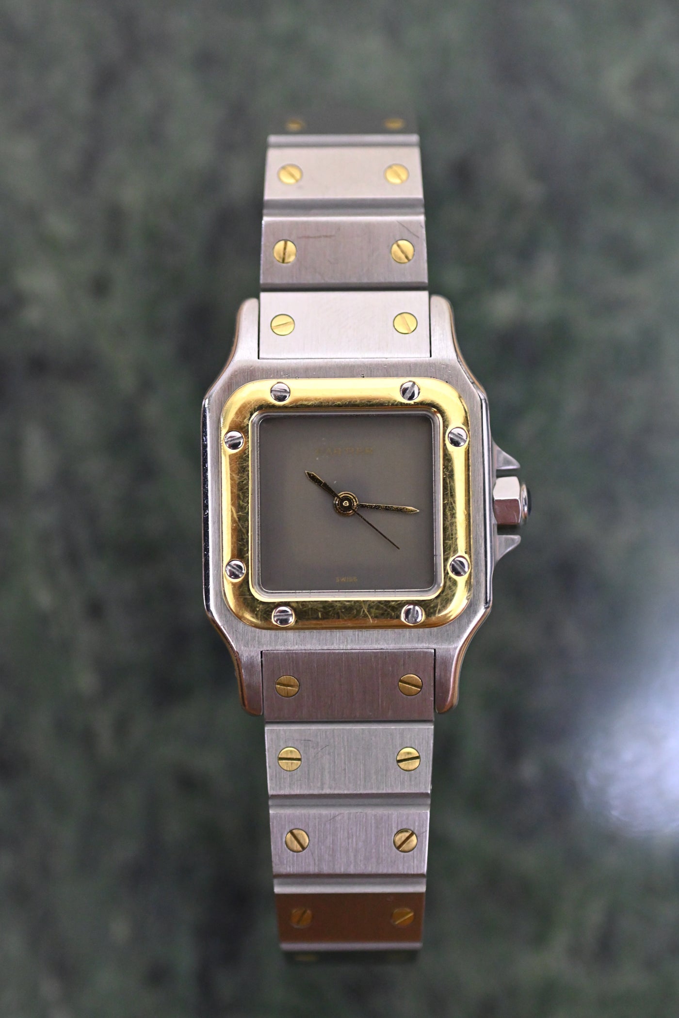 CARTIER カルティエ サントスカレ SMサイズ グレー ゴースト YGコンビ 自動巻