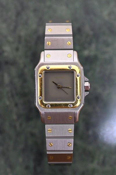 CARTIER カルティエ サントスカレ SMサイズ グレー ゴースト YGコンビ 自動巻