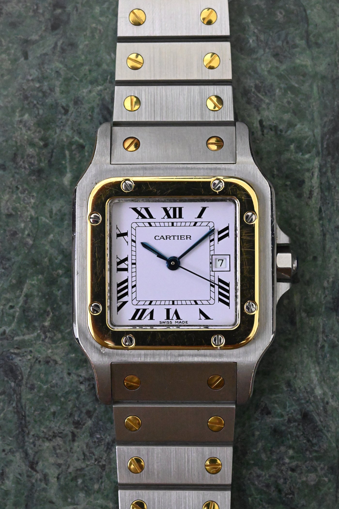 【公式LINEで特別価格ご案内中】カルティエ　サントスカレ LMサイズ コンビ自動巻モデル  Ref：2961