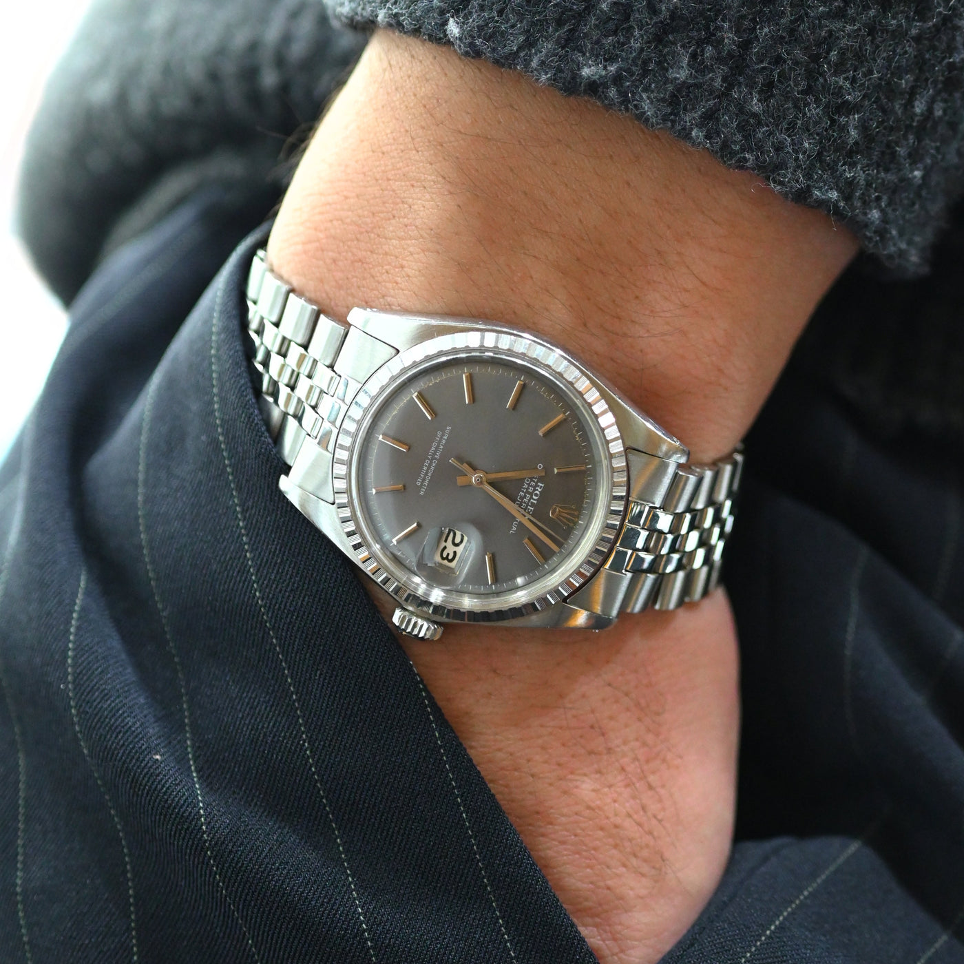 ROLEX ロレックス デイトジャスト Ref.1603 グレーゴースト文字盤 ノンルミナス