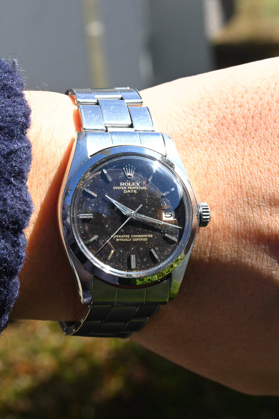箱/保証書付き ROLEX ロレックス オイスターパーペチュアルデイト Ref