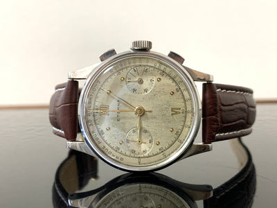 Eterna Roman Index Vintage Chronograph Wristwatch