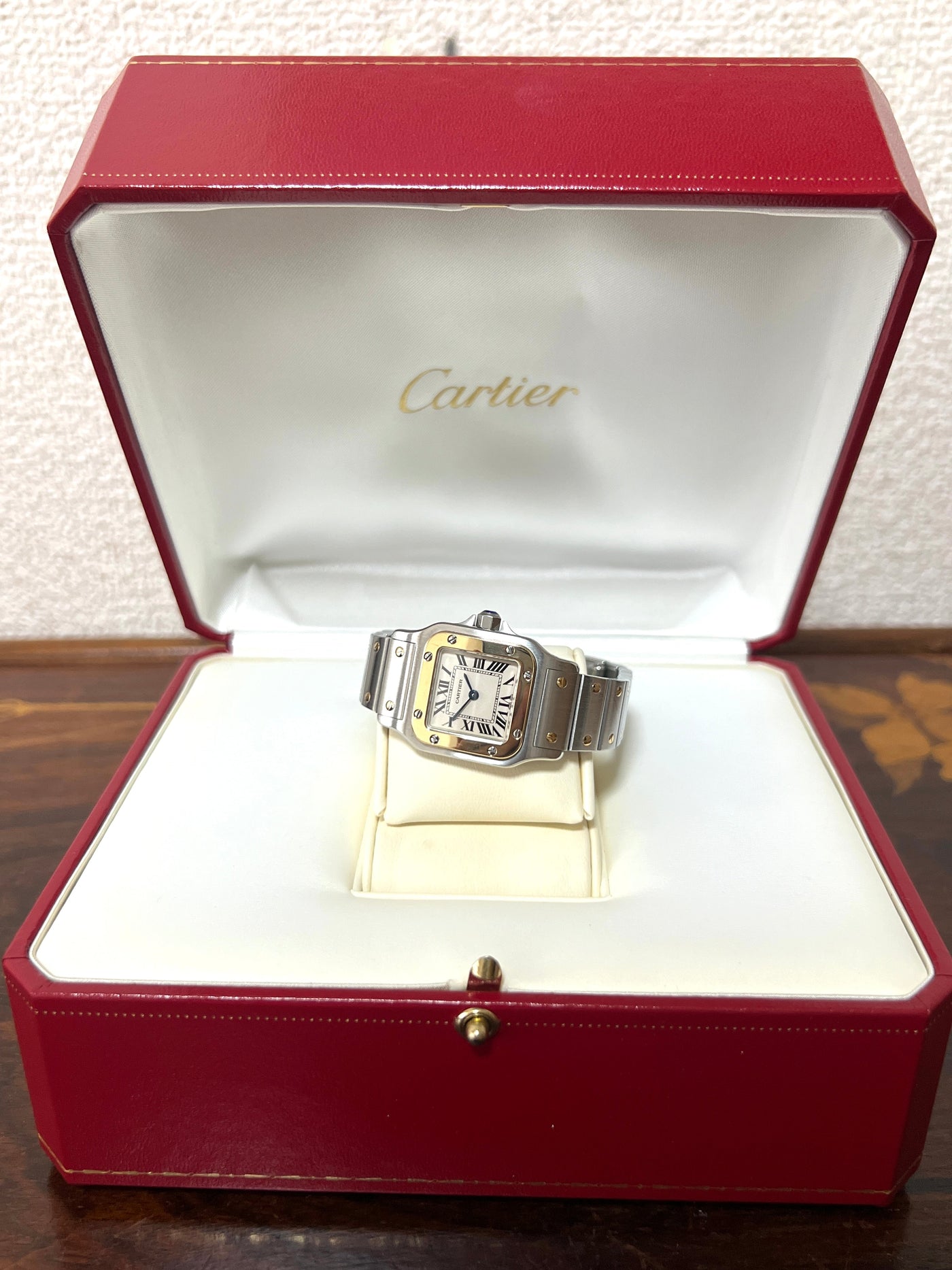 Cartier Santos Galbe SM size combination quartz ladies watch (with box)