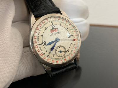 Jaeger-LeCoultre Hand-wound Day Date Sector Dial Watch