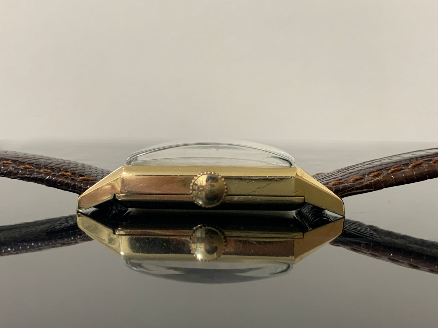 ルクルト（ジャガールクルト）レクタンギュラー型　アールデコ14k腕時計　1940年代
