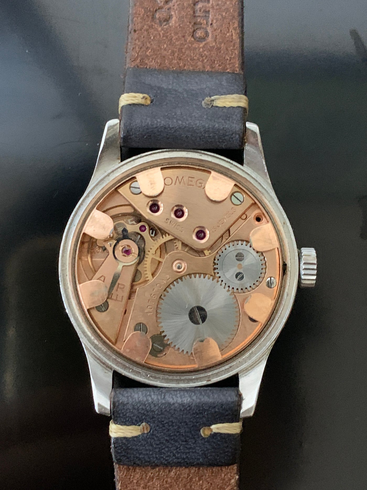 Vintage Omega Swedish Grey Dial Watch