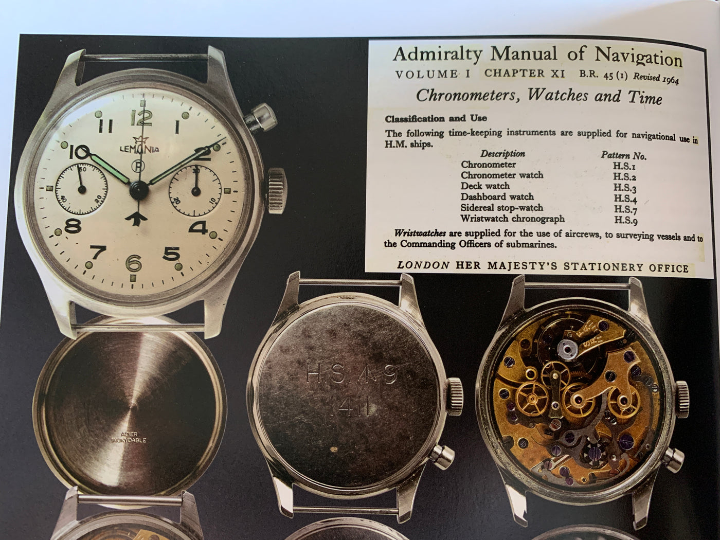 LEMANIA Royal Air Force Chronograph Uranium Luminescent Paint