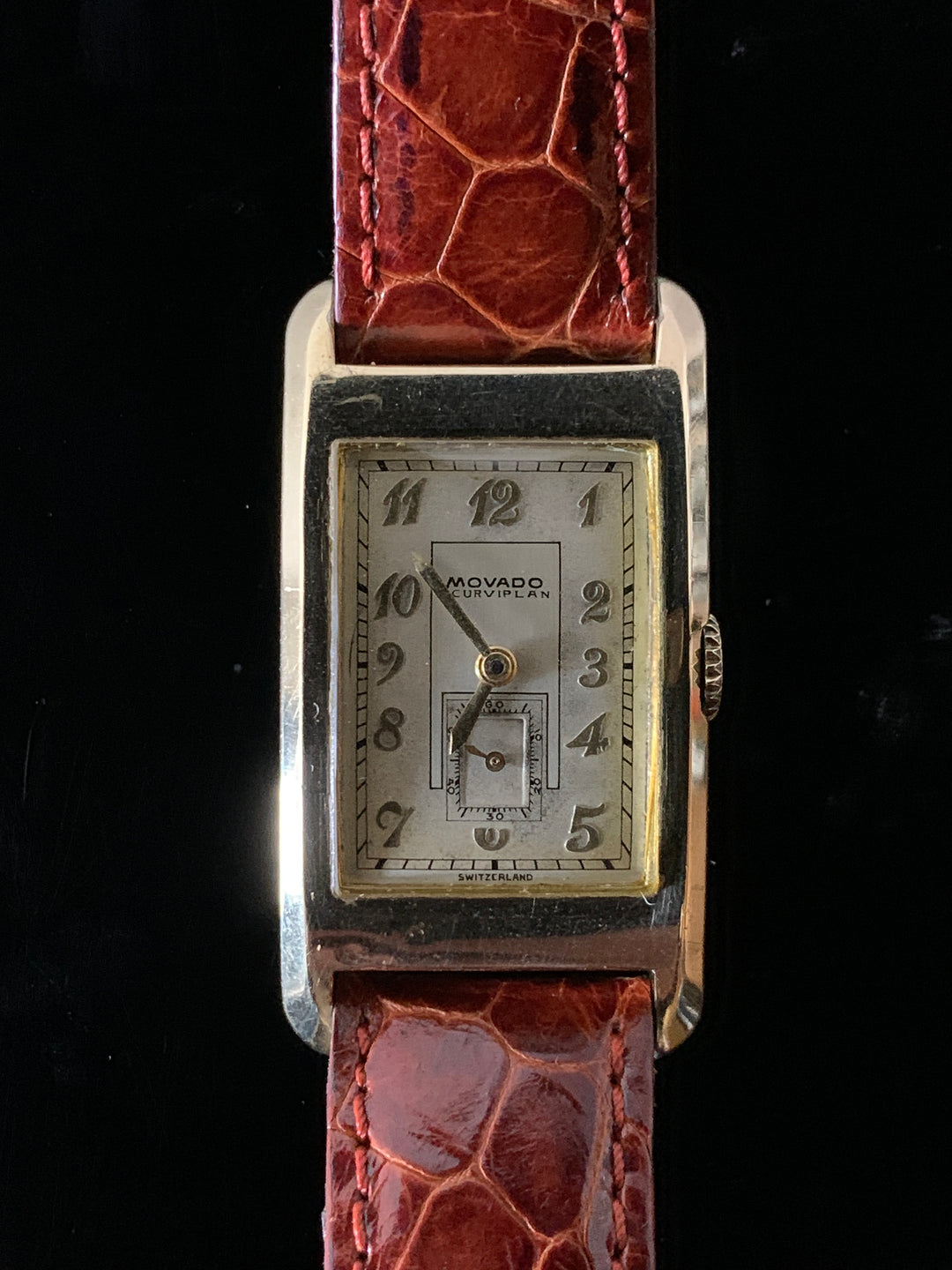 MOVADO　時計　作動品　モバード　☆送料無料☆ MOVADO モバード クロノグラフ 9023 Cal.90M 18KYG金無垢 1950