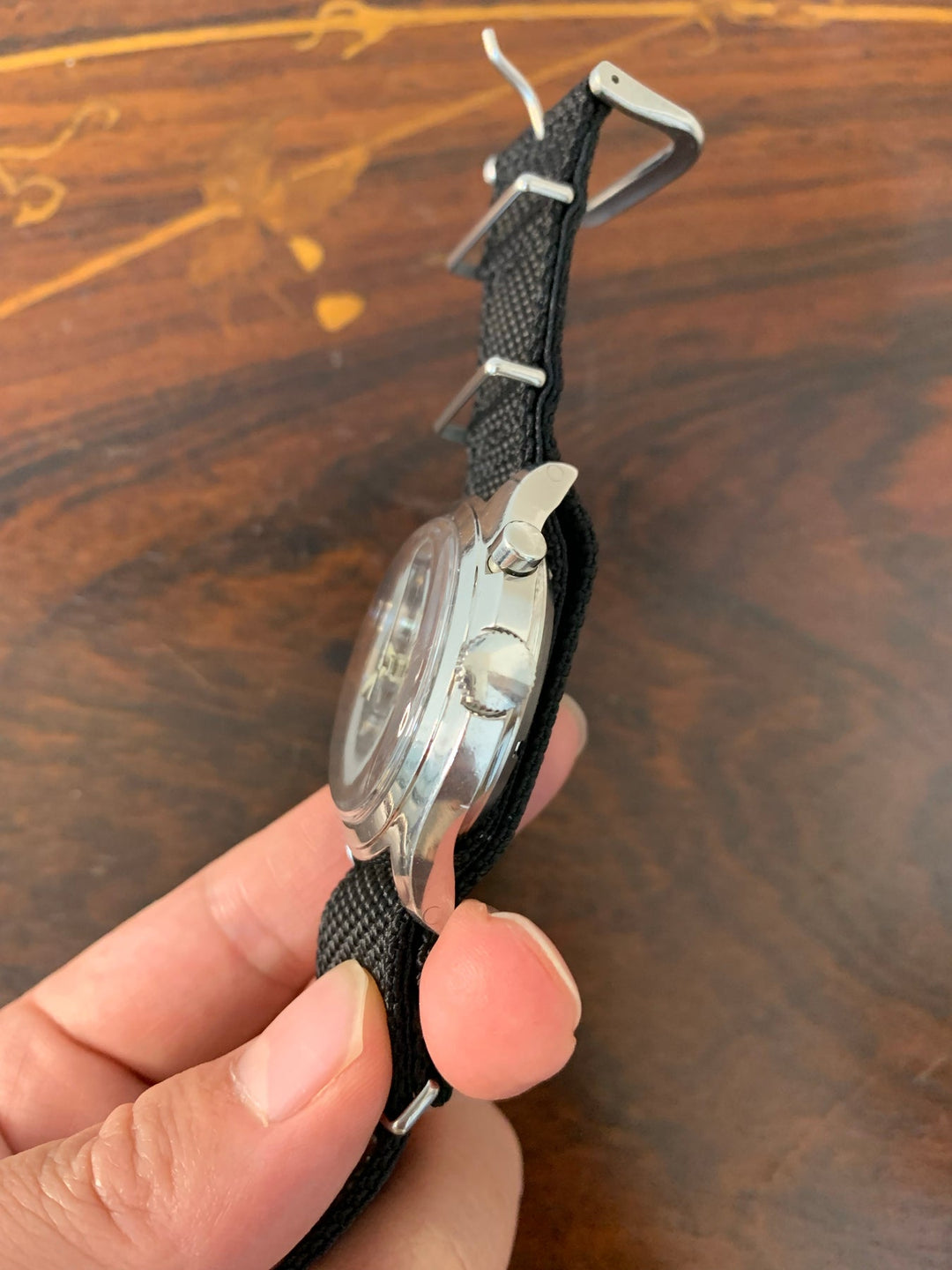 レマニア ワンプッシュクロノグラフ ミリタリーウォッチ サードモデル