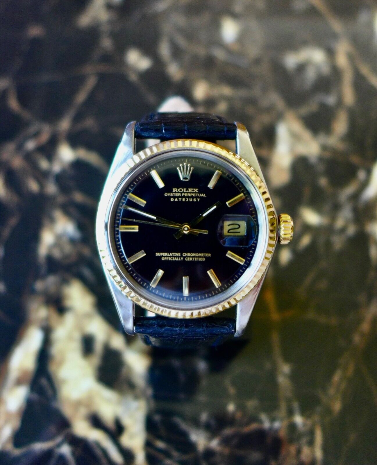 ロレックス腕時計 メンズ オイスター パーペチュアル デイトジャスト ref. 1601 ゴールド＆スティール 1973年