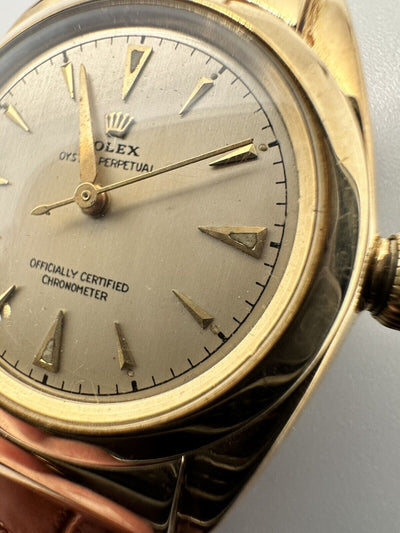 ロレックス腕時計 14kフーデッド バブルバブルバック 楔インデックス