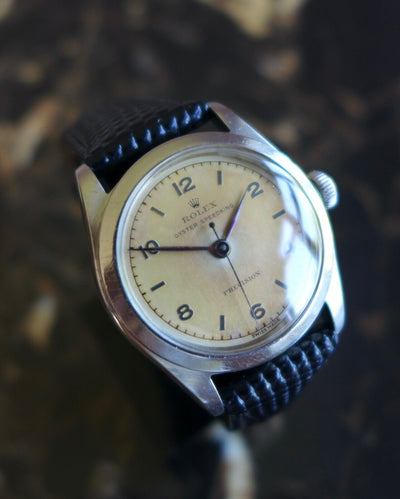 ヴィンテージ ロレックス プレシジョン腕時計 オイスター スピードキング ref. 4220 1946年
