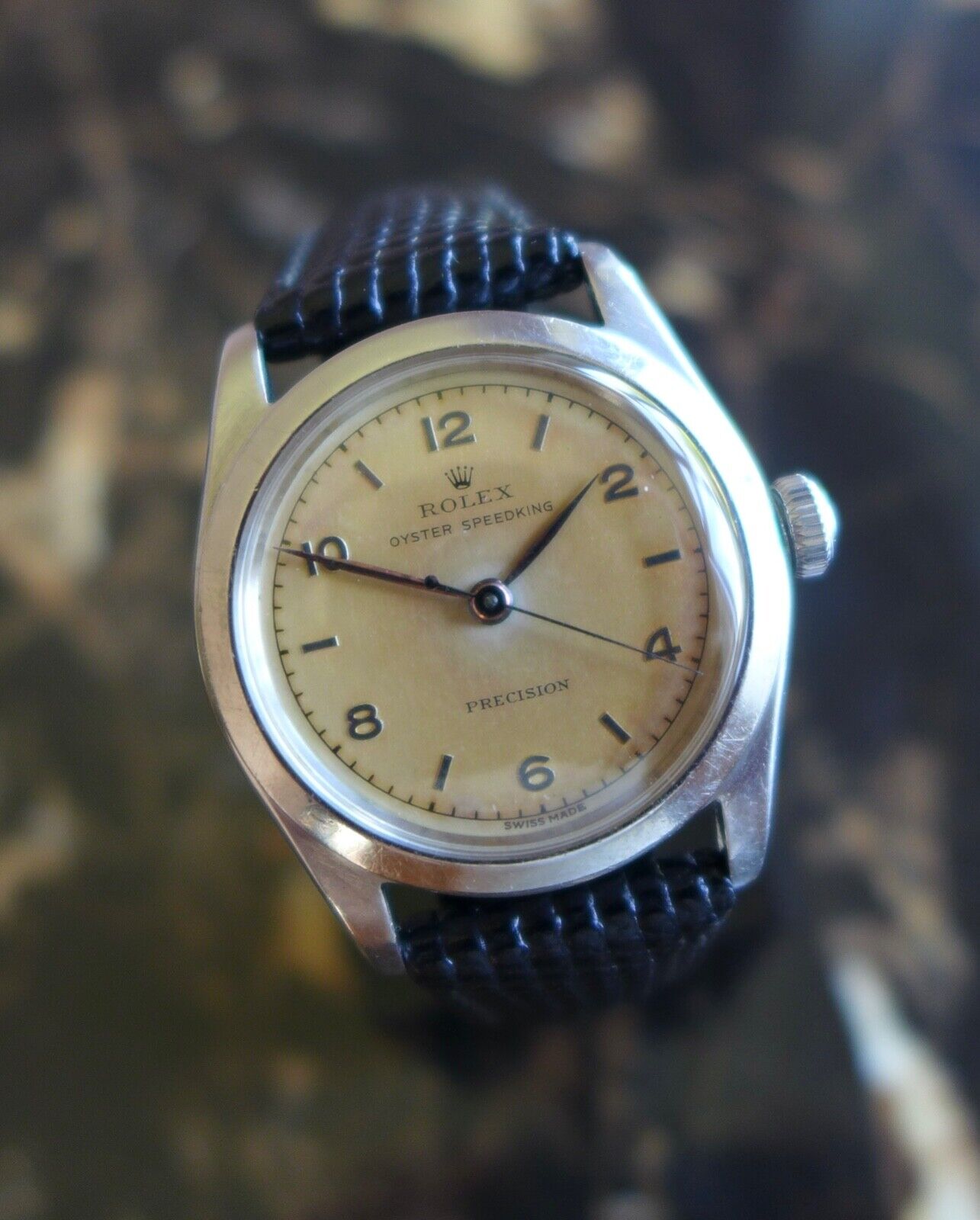 ヴィンテージ ロレックス プレシジョン腕時計 オイスター スピードキング ref. 4220 1946年