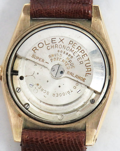 ロレックス腕時計 バブルバック 14Kイエローゴールド  飛びアラビアインデックスのオリジナルダイヤル 1940年代
