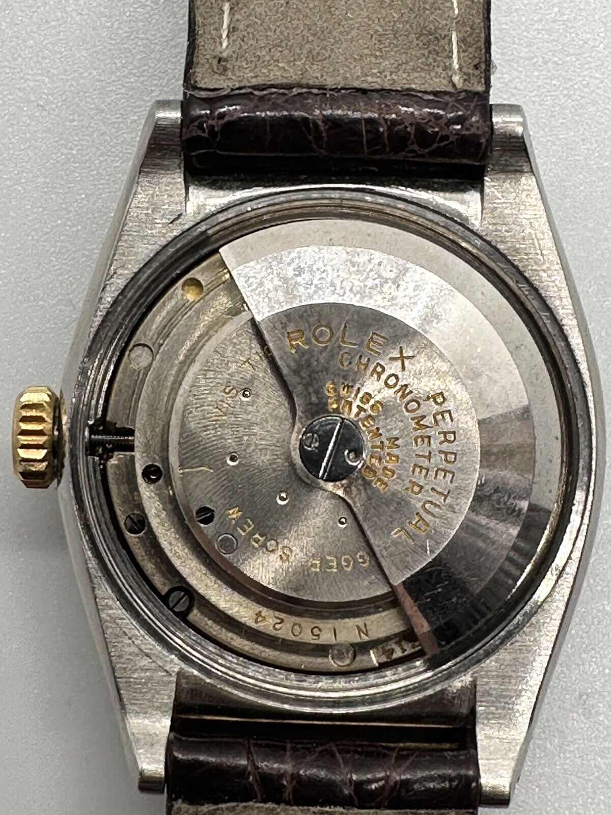 ロレックス腕時計 14kゴールドx ステンレス　フーデッド バブルバック