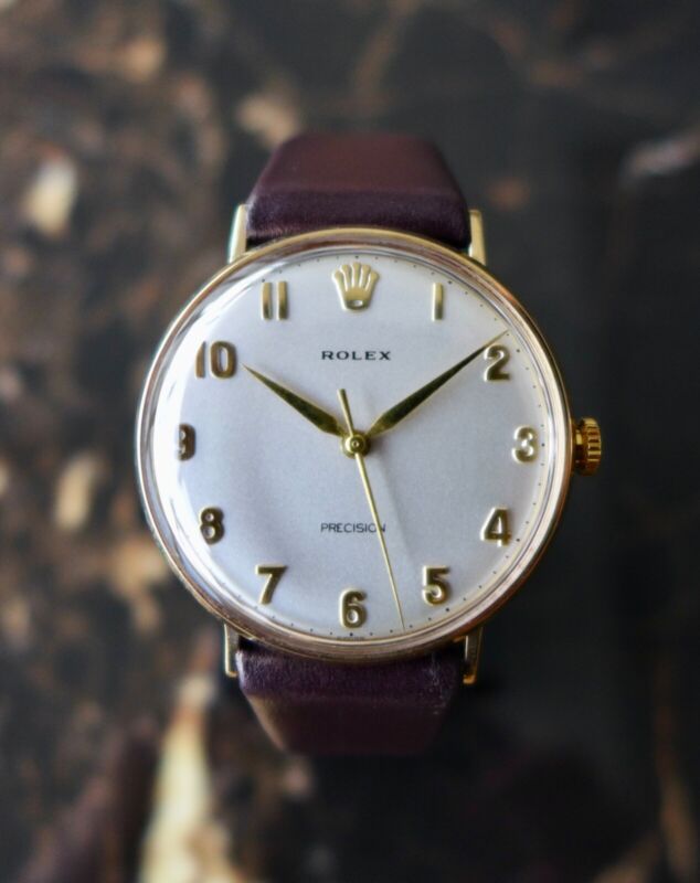 1968年製 ロレックス メンズ プレシジョン 9Kゴールド 腕時計
