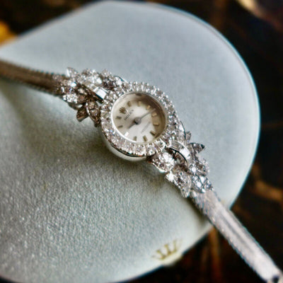 1969 Rolex Ladies Cocktail Diamond-studded 18K Gold Watch