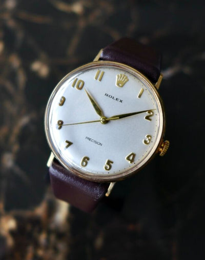 1968 Rolex Men's Precision 9K Gold Watch