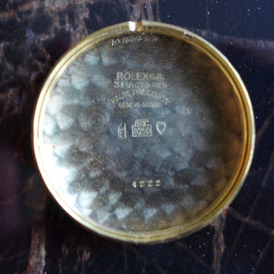 1950s Rolex Men's Precision Ref. 4222 Oversized 35mm 18K Gold Watch
