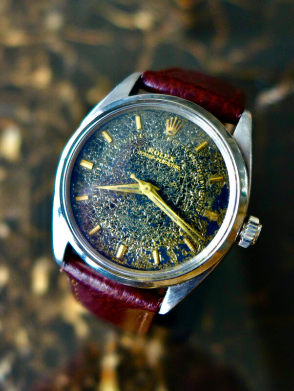 1959 Rolex Men's Oyster Perpetual Ref.6565 Tropical/Gilt Dial